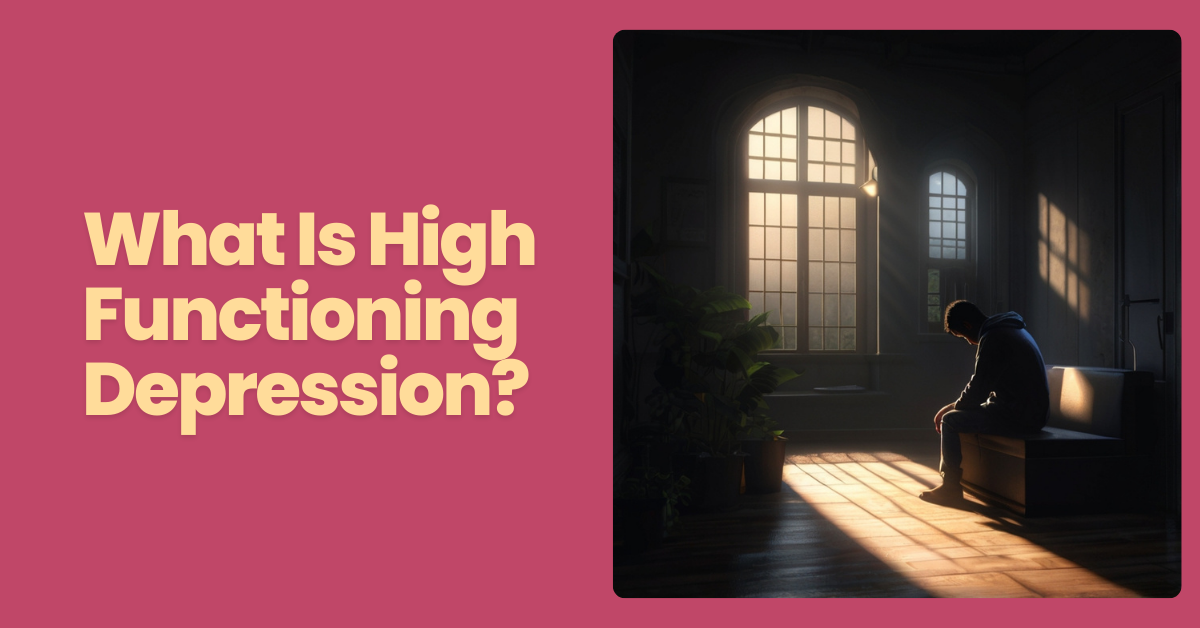 Person sitting alone in a room, showing signs of high functioning depression.